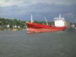 MS Malou Theressa verlässt am 13.08.08 auf der Elbe den Hamburger Hafen.