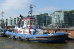 FAIRPLAY IX (3) (IMO 9725093) am 3.9.2021, Hamburg, Elbe, Schlepperponton Neumühlen /  Tractor Hybrid Schlepper für Hafen Assistenz und Küsten Verschleppungen und Bergungen  / BRZ 494 /