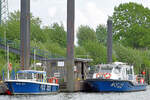 Polizeiboote WS 23 und WS 44 am 27.05.2019 im Hafen von Hamburg