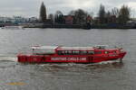 BALLINSTADT (ENI 05101090) am 28.3.2022, Hamburg, Landungsbrücken, Brücke 10 /    Ex-Name:  JETTE /  Barkasse / Lüa 17,68 m, B 4,8 m / Maritime-Circle-Line, Hamburg / gebaut 1962 /