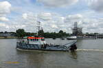 KEES JR am 13.10.2019, Hamburg, Köhlfleet, Köhlfleethafen /  Baggerschiff / Lüa 22,3 m, B 7 m, Tg 2,8 m / 2 Diesel, ges.