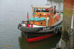 GALANT (H4048)  am 27.2.2023, Hamburg, Liegeplatz Travehafen, /  Schlepper / Lüa 14,87 m, B 3,91 m, Tg 1,25 m / 1927 bei Oelkers, Hamburg-Neuhof, Verbunddampfmaschine, 92 PS, Heizfläche 25