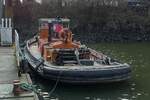 GALANT (H4048)  am 27.2.2023, Hamburg, Liegeplatz Travehafen, /  Schlepper / Lüa 14,87 m, B 3,91 m, Tg 1,25 m / 1927 bei Oelkers, Hamburg-Neuhof, Verbunddampfmaschine, 92 PS, Heizfläche 25