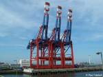 Containerkran in Hamburg Waltershof am Eurokai, 1. Mai 2008.