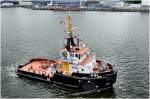 Schlepper  Kiel  am 26.06.2010 auf der Kieler Woche.L:32m/B:11m/Tg:5m  13kn - Pfahlzug 68,5t - IMO 9405693