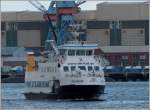 Das Schiff  Heikendorf  unterwegs als Seetaxi zwischen dem Kielerwest- und Ostufer.