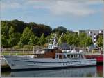 Passagierschiff Merkur ll in Kiel, Gebaut 1966 auf der Evers Werft in Niendorf an der Ostsee, L 28,50 m, B 5,63 m, Motorleistung 2 x 235 Ps, Geschw.