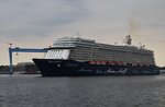 Mein Schiff 4 verlässt am Abend des 21.5.2016 den Hafen von Kiel und macht sich auf den Weg nach Bergen.