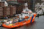 Das britische EU-Fischerei-Inspektionsschiff „Lundy Sentinel“ (IMO 9696668) am 11.02.2020 in Kiel