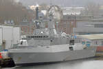 Fregatte AL-QAHHAR (für Ägypten bestimmt) am 10.02.2023 im Hafen von Kiel