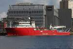U-Boot Versorger AQUANAUT; Eigner/Betreiber: TKMS; Aufnahmeort: Hafen Kiel, Ostsee, Deutschland; Datum: 01.08.2025; Info: (IMO 9296717) Das Bild zeigt die AQUANAUT am werkseigenen Kai der TKMS.