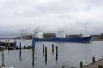 Die BAUMWALL auf der Trave am 02.12.2011 / Lübeck-Travemünde