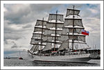 Polnisches Segelschiff DAR MLODZIEZY in Lübeck-Travemünde.