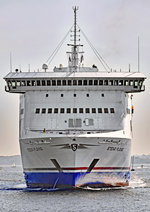 STENA FLAVIA (IMO 9417919) in Lübeck-Travemünde einlaufend (Aufnahme vom 04.06.2016)