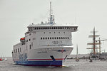 STENA FLAVIA (IMO 9417919) in Lübeck-Travemünde einlaufend (Aufnahme vom 04.06.2016).