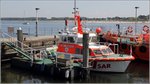 Das Seenotrettungsboot HANS INGWERSEN der DGzRS liegt am 05.06.2016 an seinem Liegeplatz in Travemünde.