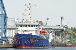 Mehrzweckschiff NOORTRUCK ,IMO 7403158, MMSI 21153849, im Hafen von Lübeck.