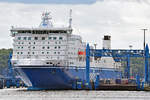 NORDLINK (IMO 9336256) am 13.08.2017 am Skandinavienkai in Lübeck-Travemünde.

Technische Daten:
Typ:Ro-Ro / pax Eisklasse:1A Super, Geschwindigkeit: 22 Knoten, Baujahr:2007 Bauwerft:Ancona,Passagiere: 554,
Breite: 30.5 Meter, Länge:218, 8 Meter, Tiefgang: 7,10 Meter