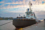 Schlepper ARGUS am 25.11.2018 im Hafen von Lübeck-Travemünde