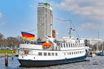 Fahrgastschiff MARITTIMA am 30.3.2019 im Hafen von Lübeck-Travemünde.