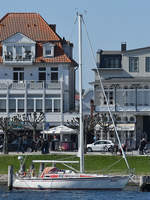 Die Segelyacht  Ariba  Anfang April 2019 in Travemünde.