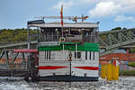 Das Betonschiff RIVERBOAT am 08.09.2019 in Lübeck.