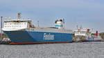 FINNSUN (IMO 9468918) und STENA GOTHICA (IMO 7826867) am 11.1.2020 in Lübeck-Travemünde