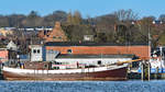 Galeasse FRIDTHJOF, Baujahr 1881,am 19.01.2020 im Hafen von Lübeck-Travemünde liegend