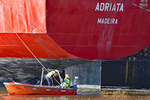 Beiboot der ADRIATA (IMO 9005376) am 05.02.2020 im Hafen von Lübeck ( Wallhafen ) am 05.02.2020 im Hafen von Lübeck