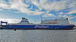 EUROPALINK (IMO 9319454) am 01.03.2020 beim Skandinavienkai in Lübeck-Travemünde