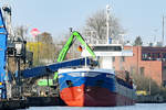 MAUREEN S. (IMO: 8509820, MMSI: 212746000) am 08.04.2020 beim  Lagerhaus  in Lübeck