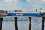 FINNWAVE (IMO 9468932) am 09.04.2020 am Skandinavienkai in Lübeck-Travemünde
