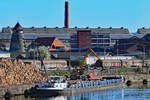 ATLANTIS (Europanummer: 04002240) am 23.04.2020 am Roddenkoppelkai im Wallhafen Lübeck