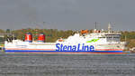 STENA GOTHICA (IMO 7826867) am 08.05.2020 beim Skandinavienkai in Lübeck-Travemünde