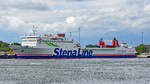 STENA GOTHICA (IMO 7826867) am 16.05.2020 am Skandinavienkai in Lübeck-Travemünde liegend.