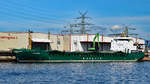 VÄSTERBOTTEN (IMO 9436226) am 21.06.2020 im Hafen von Lübeck, Lehmannkai 2. Das rund 119 Meter lange Schiff hat Zellulose aus Domsjö / Schweden gebracht.