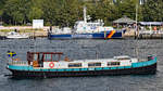 MINART (03800550) und Zollboot PRIWALL am 12.09.2020 im Hafen von Lübeck-Travemünde.