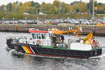 Schifffahrtspolizeiboot OSTE am 20.10.2020 im Hafen von Lübeck