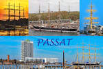 Fotocollage  Viermastbark PASSAT  im Hafen von Lübeck-Travemünde.