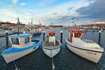 TRA 17 neben ISABELL und MICHEL. Fischereihafen Lübeck-Travemünde, 14.03.2021