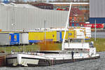 Gütermotorschiff (GMS) CATHARINA (04400550, 80 x 8,2m) am 19.3.2021 beim Havemannkai in Lübeck