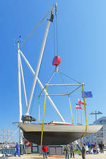 Segelboot JUGEND des Segler-Vereins Herrenwyk in Travemünde.