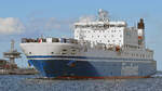 FINNTRADER (IMO 9017769, Finnlines) am 06.05.2021 in Lübeck-Travemünde einlaufend