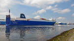 JUTLANDIA SEA (IMO: 9395355) am 15.5.2021 im Hafen von Lübeck-Travemünde