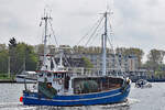 Fischereifahrzeug GOT 10 HANSEAT am 15.5.2021 im Hafen von Lübeck-Travemünde