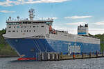 FINNSKY (IMO 9468906) von den Finnlines am 21.05.2021 im Hafen von Lübeck-Travemünde