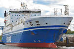 FINNTRADER (IMO 9017769, Finnlines) am 24.05.2021 am Skandinavienkai in Lübeck-Travemünde