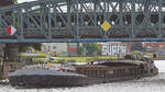 Gütermotorschiff (GMS) FERDINAND (Europa-Nr.: 04001730) am 13.6.2021 im Hafen von Lübeck, hier bei der Hubbrücke