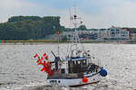 Fischereifahrzeug TRA 3 ANNA II am 13.08.2021 in Lübeck-Travemünde einlaufend