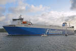 FINNPULP (IMO 9212644, Finnlines) am 04.09.2021 auslaufend Lübeck-Travemünde